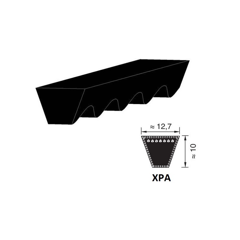 CINGHIA 12,7X1000 XPA1000 TRAPEZOIDALE DENTELLATA OPTIBELT