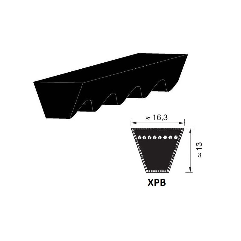 CINGHIA 16,3X1400 XPB1400 TRAPEZOIDALE DENTELLATA OPTIBELT