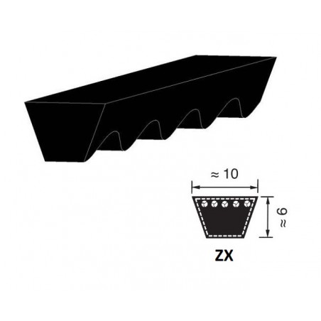 CINGHIA 10X752 ZX29 TRAPEZOIDALE DENTELLATA OPTIBELT