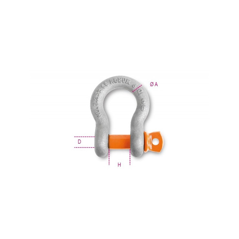 GRILLO 10 MM A LIRA CON PERNO PORTATA 750 KG 8029R/10