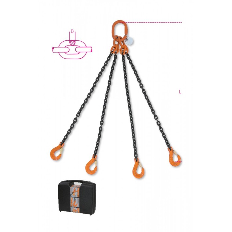 PENDENTE PER SOLLEVAMENTO 4 BRACCI 3150 KG  L3 METRI  8094 D7-3