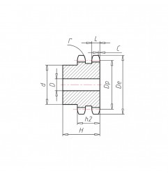 PIGNONE 8X3 DOPPIO Z 16