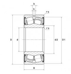 CUSCINETTO 75X130X38 ORIENTABILE A RULLI 2RS 10X22215 EAW33 EE SNR