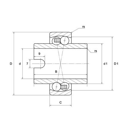 CUSCINETTO 50X90X20 ORIENTABILE A SFERE 11210G15 SNR