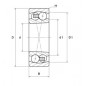 CUSCINETTO 35X80X21 ORIENTABILE A SFERE 1307KG15C3 SNR