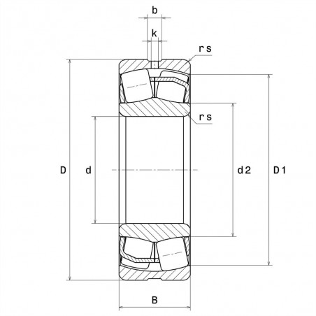 CUSCINETTO 30X62X20 ORIENTABILE A RULLI  22206EAW33C3 SNR