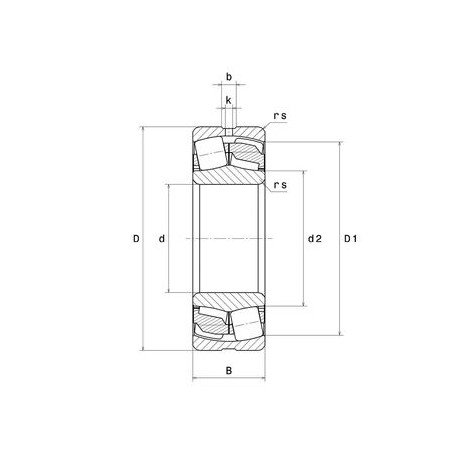 CUSCINETTO 70X125X31 ORIENTABILE A RULLI  22214EG15W33C3 SNR