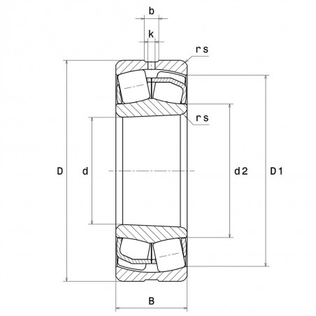 CUSCINETTO 120X215X58 ORIENTABILE A RULLI  22224EAKW33C3 SNR