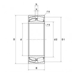 CUSCINETTO 120X200X80 ORIENTABILE A RULLI  24124EAW33 SNR