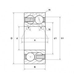 CUSCINETTO 25X52X20.6 2 CORONE DI SFERE CONTATTO OBLIQUO 3205A SNR