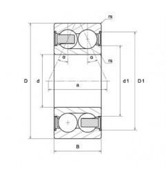 CUSCINETTO 30X62X23.8 2 CORONE DI SFERE CONTATTO OBLIQUO 5206ZZG15 SNR