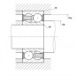 CUSCINETTO 40X80X30.2 2 CORONE DI SFERE CONTATTO OBLIQUO 5208ZZG15 SNR