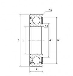 CUSCINETTO 12X28X8 1 CORONA DI SFERE 6001 HVZZ 50.000 RPM SNR