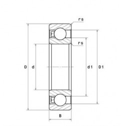 CUSCINETTO 25X47X12 1 CORONA DI SFERE 6005G15C4 SNR