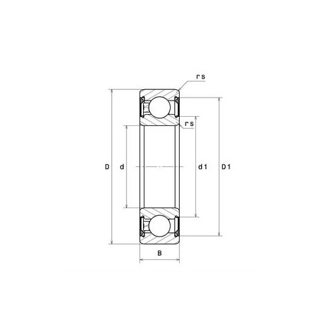 CUSCINETTO 30X55X13  1 CORONA DI SFERE 6006HVZZ SNR