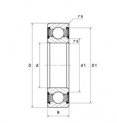 CUSCINETTO 10X30X9 1 CORONA DI SFERE 6200FT150 SNR