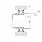 CUSCINETTO 40X90X23 1 CORONA DI SFERE 6308FT150 ZZ SNR