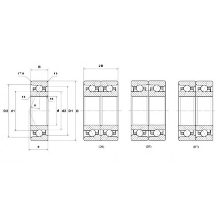 CUSCINETTO 55X90X18 A SFERE SUPER PRECISIONE 7011CVUJ74 SNR