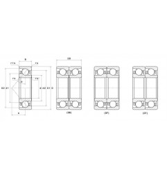 CUSCINETTO 50X90X20 1 CORONA DI SFERE CONTATTO OBLIQUO 7210BGM SNR