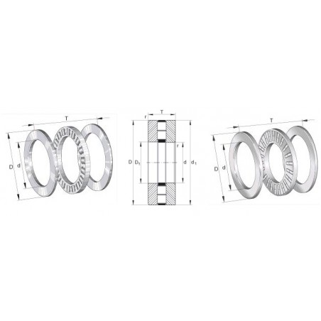 CUSCINETTO 20X35X2/22 ASSIALE AXK1104 SNR