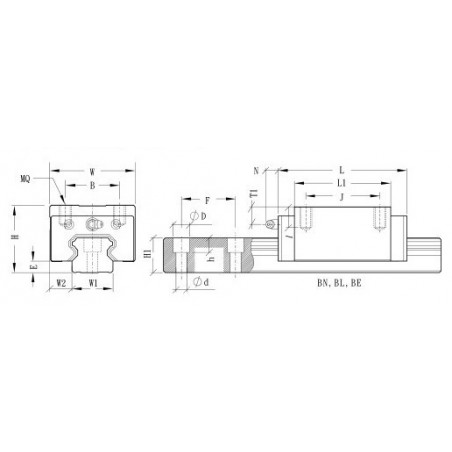 PATTINO BGXH MM 25 FLANGIATO STANDARD SNR