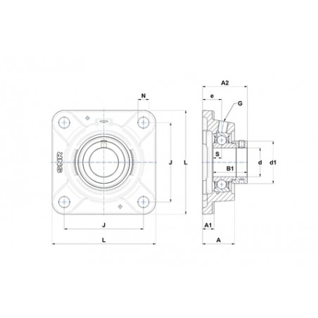 SUPPORTO FORO 20 RITTO ESFE204 SNR