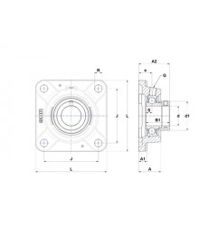 SUPPORTO FORO 45 RITTO ESFE209 SNR