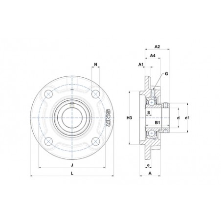 SUPPORTO AUTOALLINEANTE FORO 25 FC205 SNR