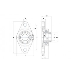 SUPPORTO FORO 55 FLANGIA OVALE FL211 SNR