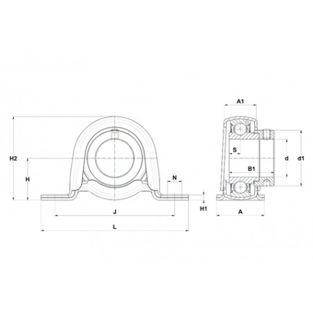 SUPPORTO AUTOALLINEANTE FORO 25 PP205 SNR