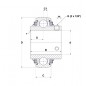 CUSCINETTO 38.1X80X21/49.2 PER SUPPORTO YAR - UC208-24G2L3 SNR