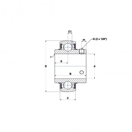 CUSCINETTO 65x140x38/75 PER SUPPORTO YAR - UC313G2 SNR