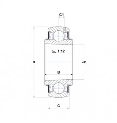 CUSCINETTO 40X85X22/30 PER SUPPORTO YSA - UK209G2 SNR