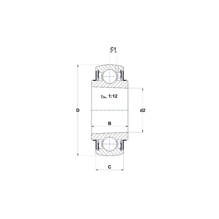 CUSCINETTO 55X100X25/33 PER SUPPORTO YSA - UK211G2 SNR