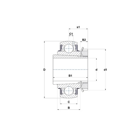 CUSCINETTO 55X100X25/33 PER SUPPORTO YSA - UK211G2 + BUSSOLA H2311 SNR