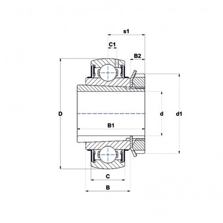 CUSCINETTO 60x140x38/49 - UK313G2 SNR