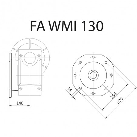 FLANGIA FA WMI130 STM