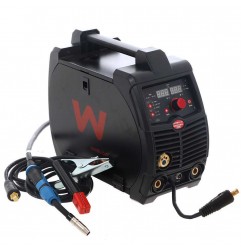 SALDATRICE INVERTER MULTIFUNZIONE SMARTMIG 2200 AWELCO CON CASCO E SPOOL GUN