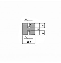 ANTIVIBRANTE CILINDRICO 50X30 FEMMINA-FEMMINA M10X10