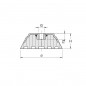 ANTIVIBRANTE 100X30 PIEDINO M12X12 FEMMINA PER MACCHINE INDUSTRIALI