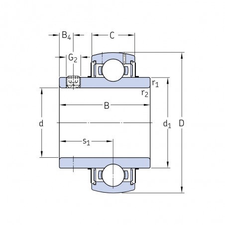 CUSCINETTO 40X90X25/52 PER SUPPORTO UC308 ISB