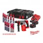 KIT TASSELLATORE 18V SDS-PLUS 26 MM + 95 ACCESSORI + 2 BATT 5AH + VALIG. PACKOUT