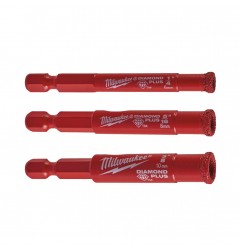 SET 3PZ PUNTE DIAMANTATE 6/8/10 SECCO/UMIDO ATTACCO 1/4" ESAGONALE 4932498368