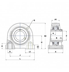 SUPPORTO FORO 45 RITTO UCPA209  SNR