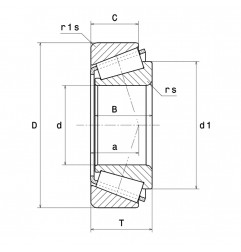 CUSCINETTO 150X270X49 A RULLI CONICI 30230 U NTN