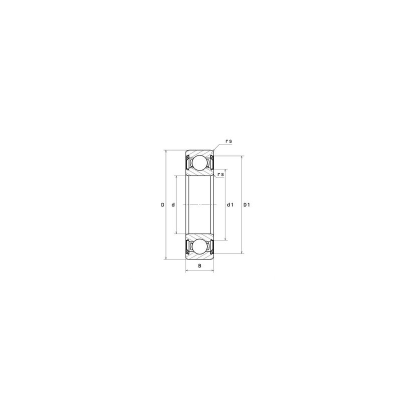 CUSCINETTO 20X47X14 1 CORONA DI SFERE 6204 2RS INOX IND. ISB