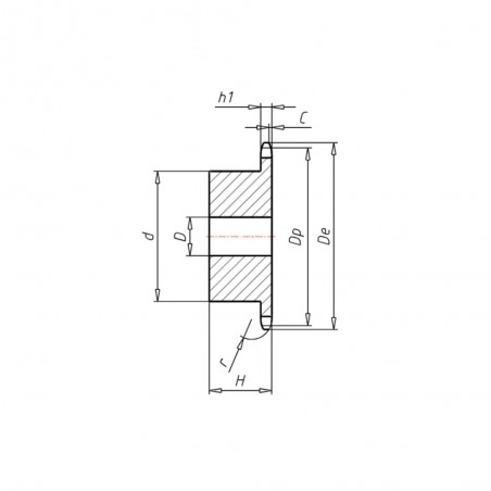 PIGNONE 1" SEMPLICE Z 23