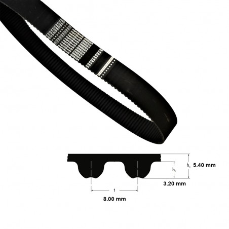 CINGHIA DENTATA 1520 OMEGA 8 M 20 OPTIBELT