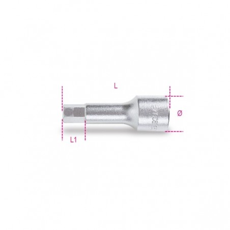 CHIAVE A BUSSOLA 10 MM MASCHIO ESAGONALE ATTACCO QUADRO 1/2" 920ME/10