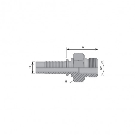 MASCHIO 12x1.5 METRICO PER TUBO 1/4" SV60